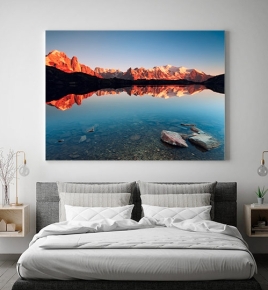 Il Lago Chêresys ed il Monte Bianco