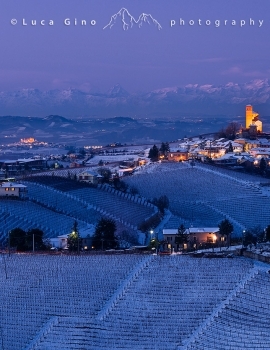 Paesaggio invernale a Serralunga d’Alba